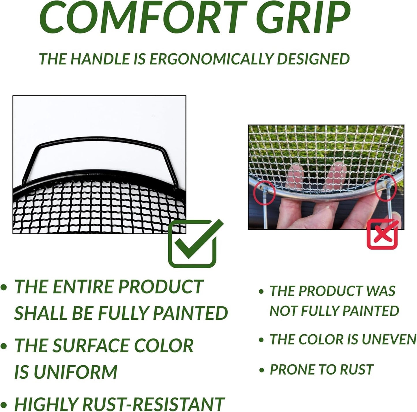 3PCS Soil Sifter for Gardening, Rock Sifter for 5gallon Bucket, Dirt Sifter Compost Sifter, Sifter for Gravel Sawdust Vermicompost, 3mm, 6mm,8mm, Soil Sifter with Handle