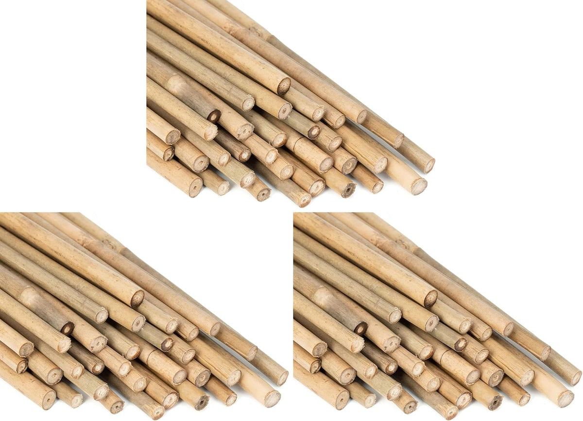 GAGINANG Natural Bamboo Garden Stakes, 4FT Trellis Plant Support 25Pcs