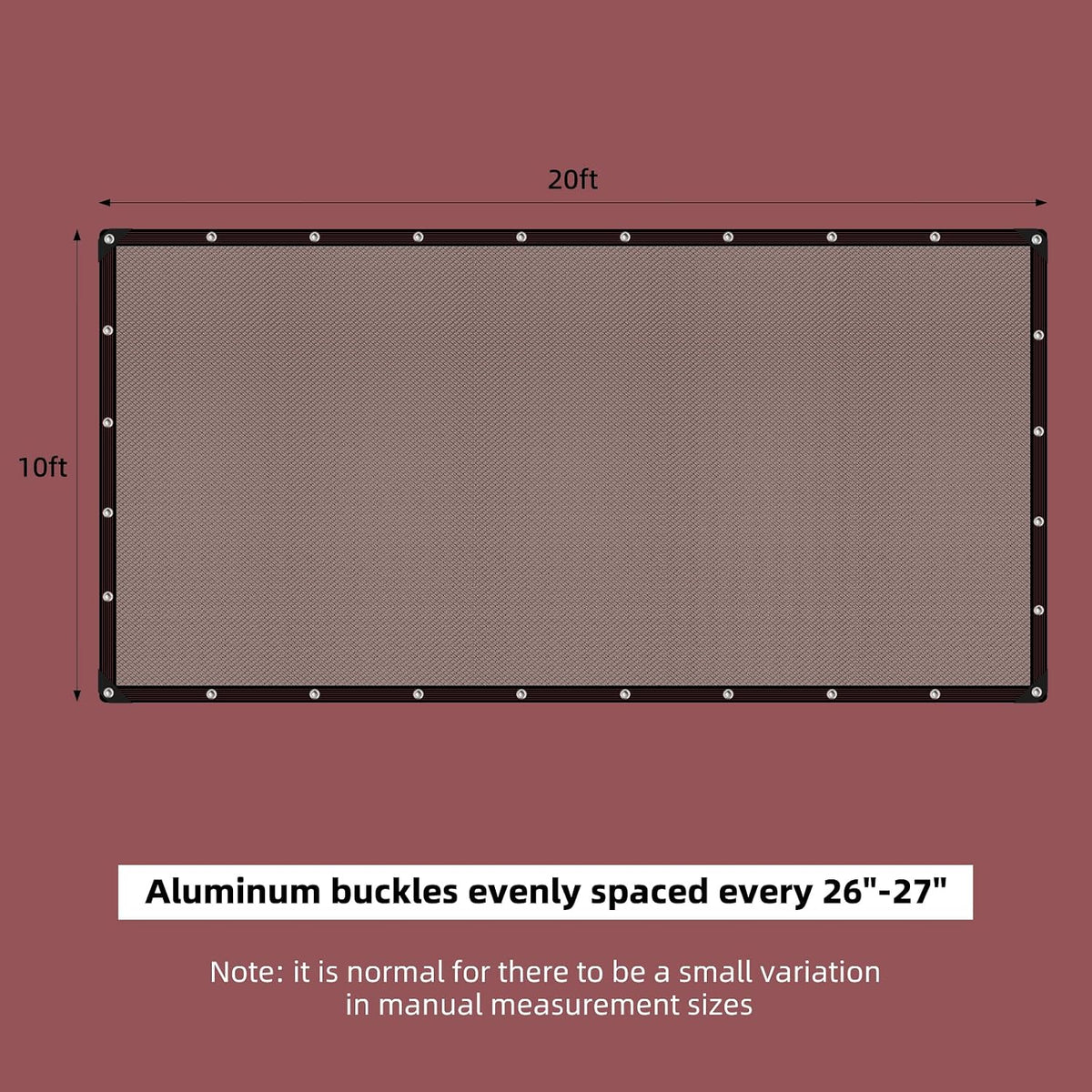 50% Shade Cloth for Garden, 6.5x10FT Black Mesh Tarp Net