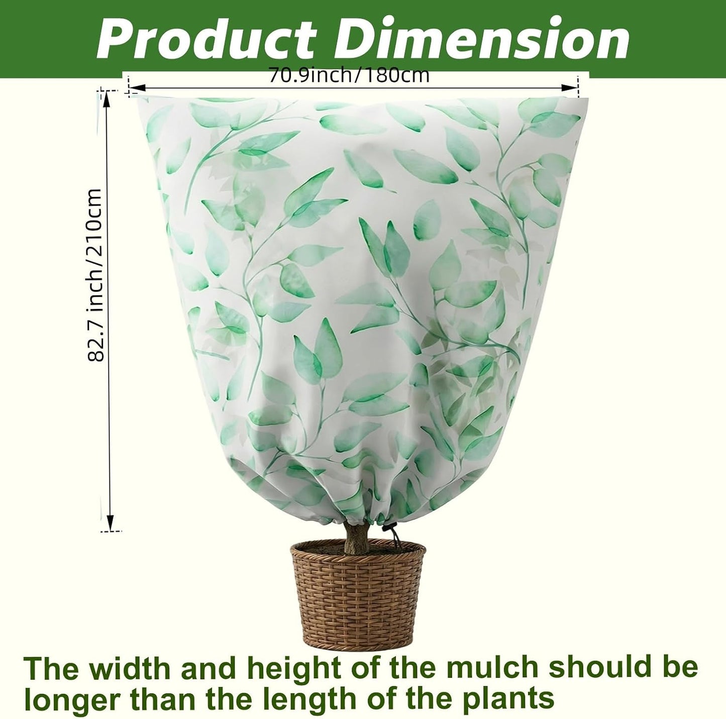 4 Pack Plant Covers Frost Protection with Zipper,31" X 40"