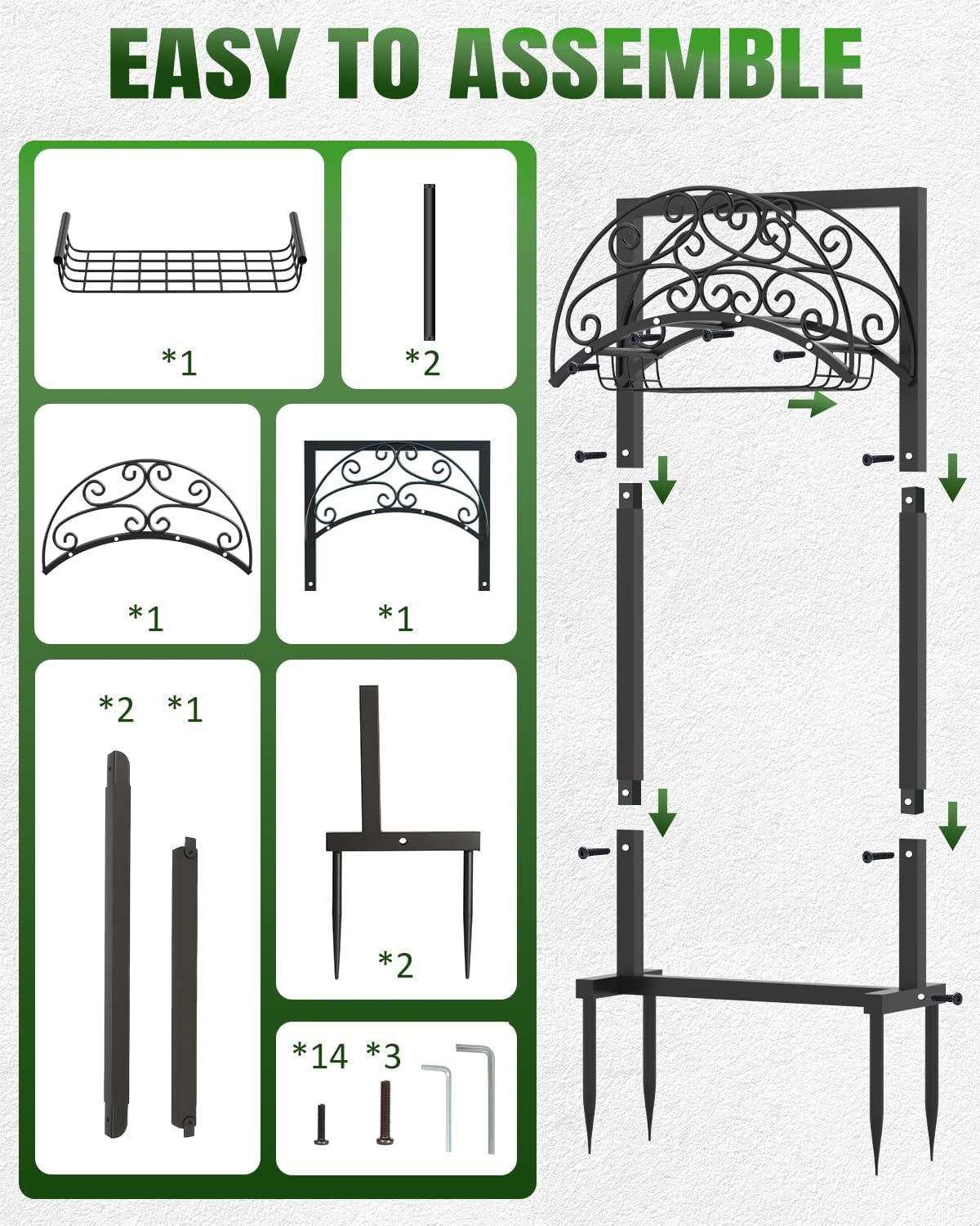 Garden Hose Holder Freestanding with Basket, Heavy Duty Outdoor Hose Stand, Metal Rack for Yard, Durable Water Hose Storage for outside, Compact Organizer for Garden Use
