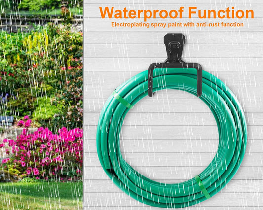 Metal Garden Hose Holder Wall Mounted Water Hose Holder for Outside Yard