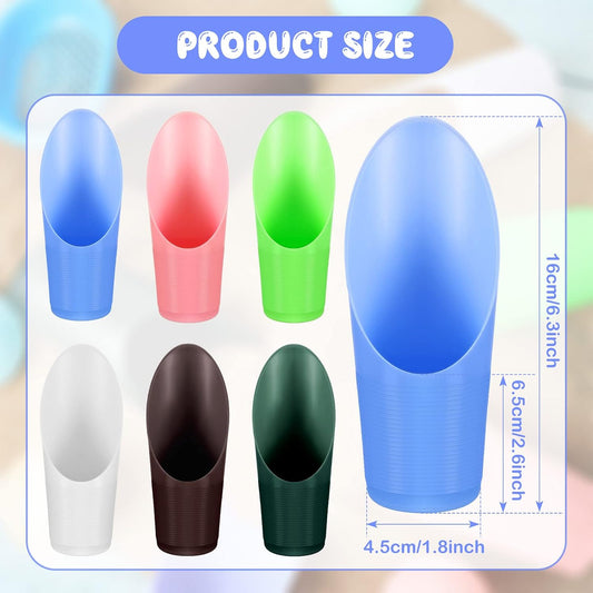 6 Pcs Plastic Soil Scoop for Bonsai Indoor Plants, Color 3