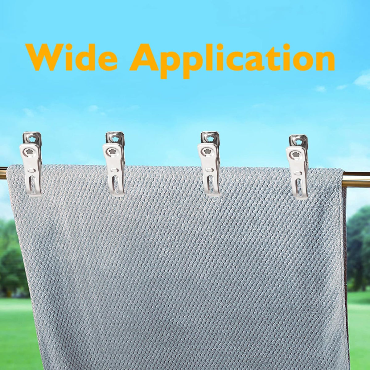 Upgraded 240 PCS Garden Clips, Greenhouse Clamps 100% Stainless Steel Heavy Duty Greenhuose Clips for Netting - Strong Grip to Hold Down Shade Cloth or Plant Cover on Garden Greenhouse Hoops