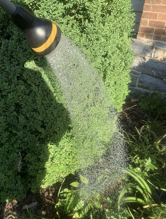 36” Watering Wand with 9 Pattern Adjustable Nozzle - Heavy Duty Aluminum Extension for Garden Hose - Long Watering for Garden Basket or Plants - Brass Leak Free - Ergo Foam Grip