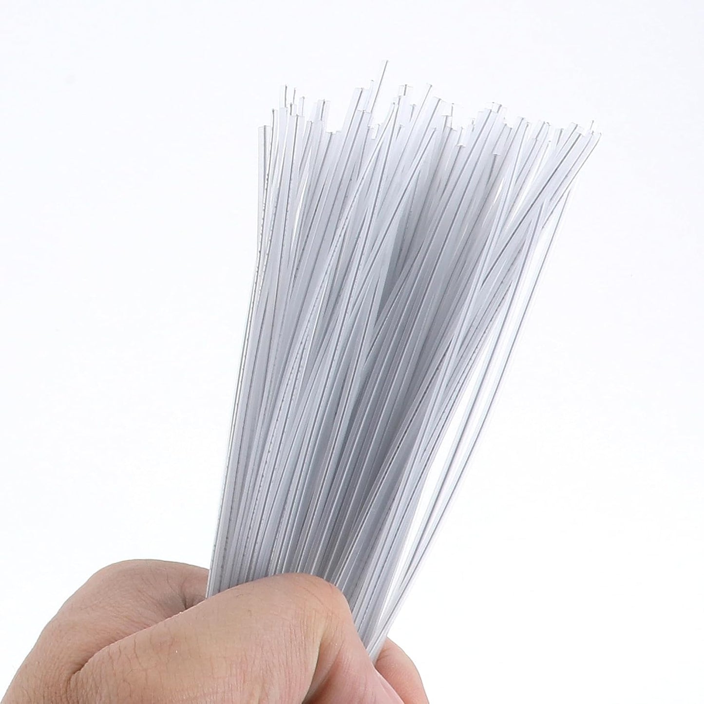 200 Pcs Clear Twist Ties, 6 Inch Plastic Metal Wire Twisty Tie