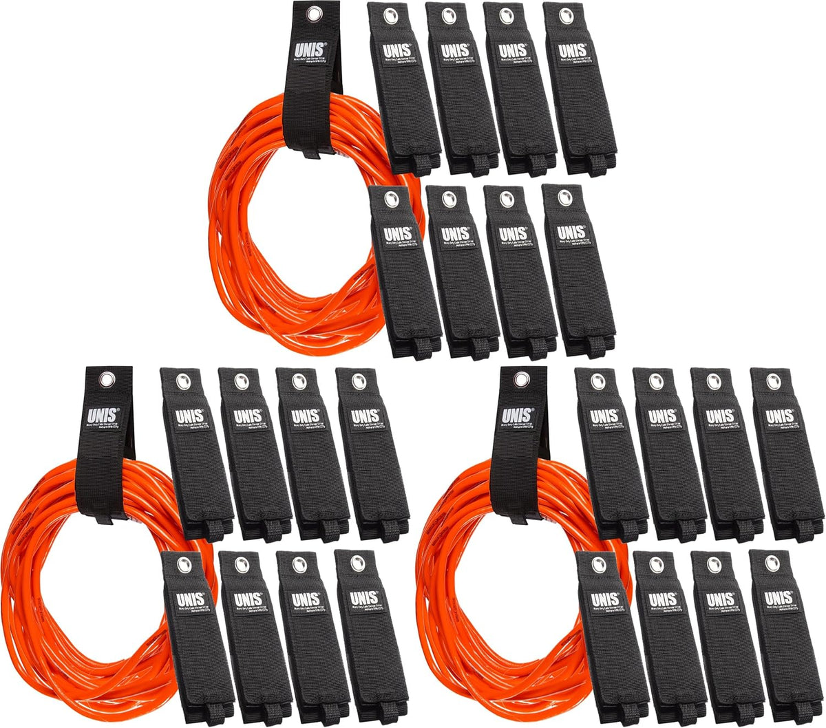 8 Pack Heavy Duty Large 13-inch Extension Cord Storage Extendable Cable Ties Strap Loop Hanger Organizer for Cable, Hose, Power Cord, and Rope