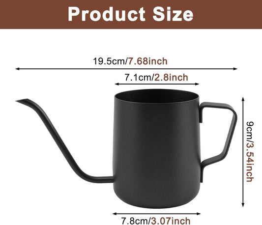 Watering Can for Indoor Plants, 12 oz / 350 ml Mini Plant Waterer, Stainless Steel Watering Can with Long Spout for House Plants, Succulents and Garden Decorative, Gentle Flow & No Spills