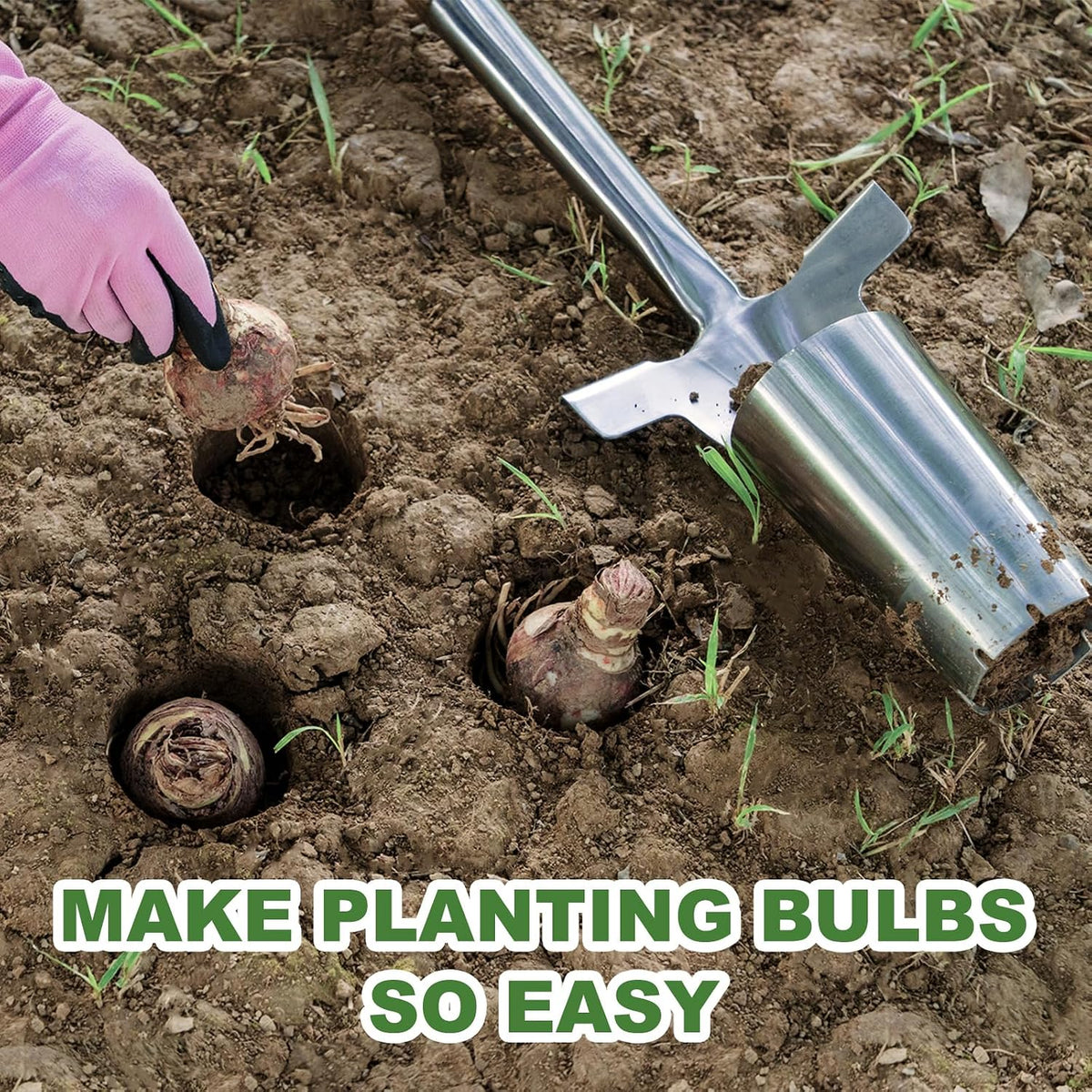 Bulb Planter Tool, 6 inches Depth Mark Tulip Bulb Planter Tool