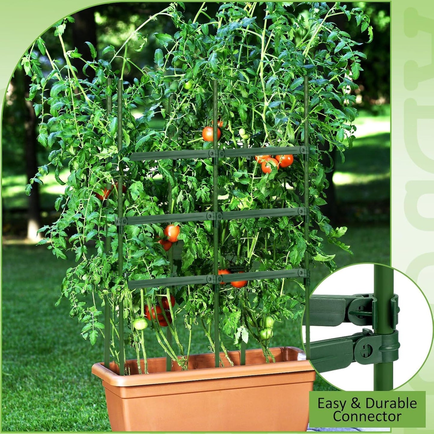 24 Pcs Garden Adjustable Stake Arms for Tomato Cage 10 to 14''