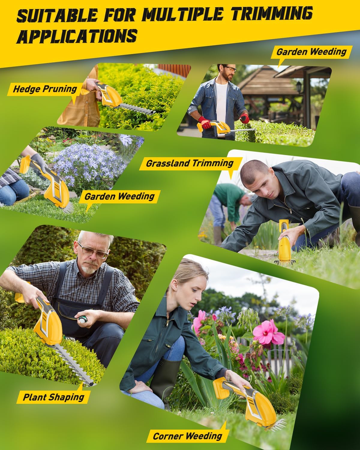 2-in-1 Hedge Trimmer Compatible for Milwaukee 18V, 7.9" & 4.7" Blades