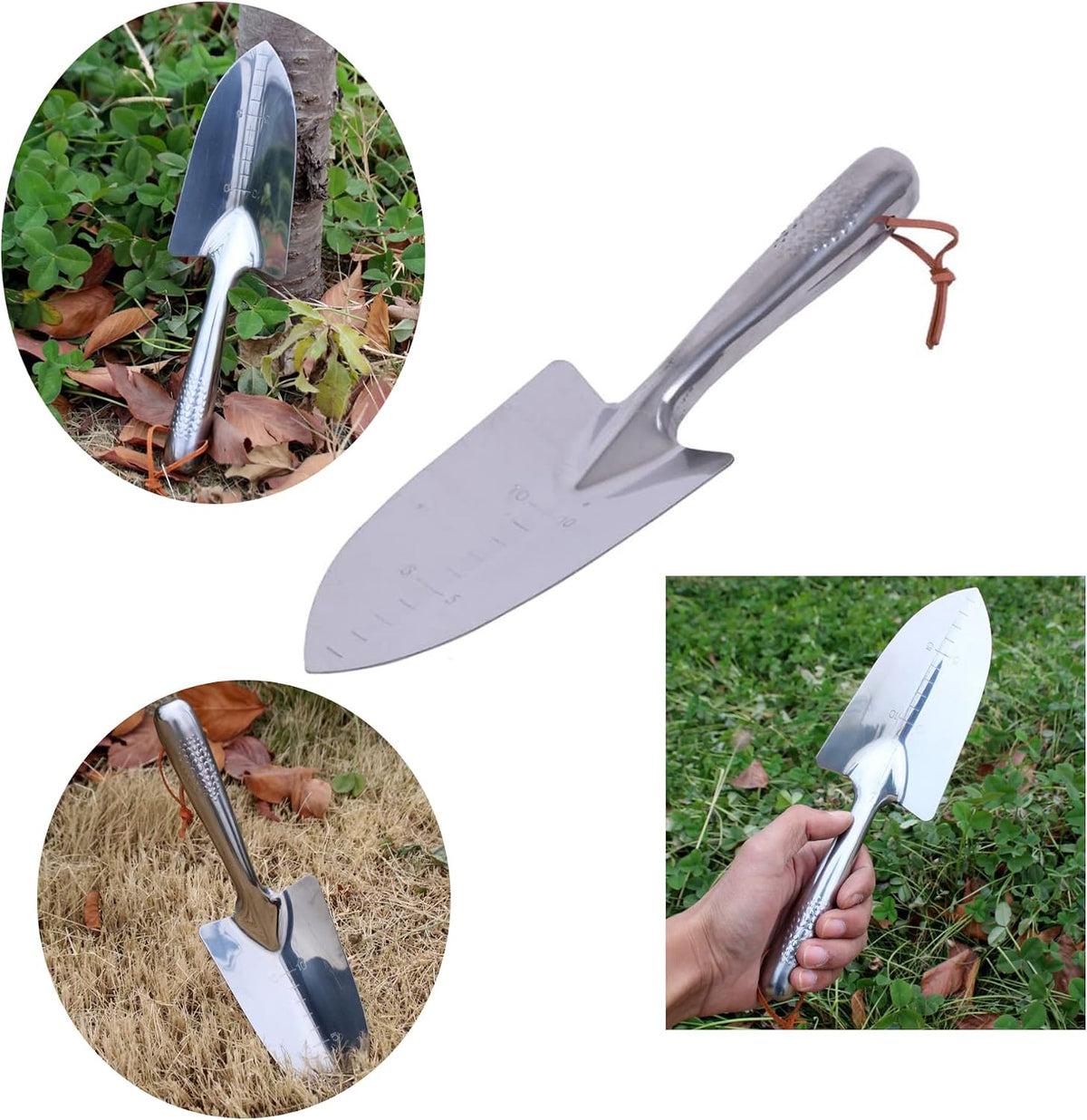 Creative Calibration Gardening Yard Stainless Steel Trowel Shovel Spade 11"
