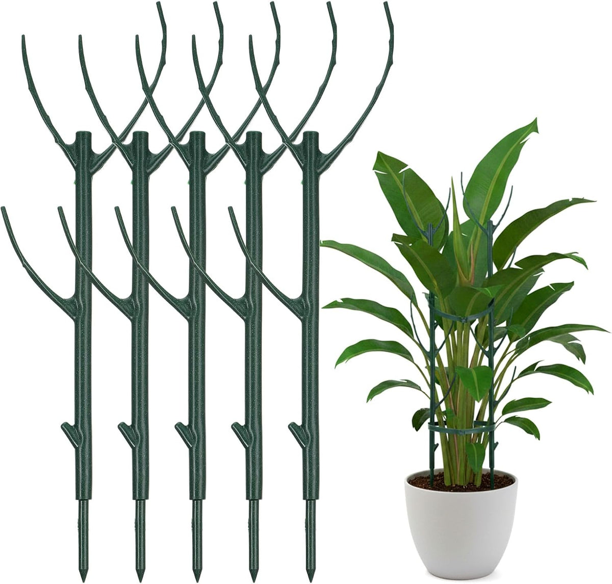 5 Pack Monstera Plants Support Stackable Plant Support Stakes