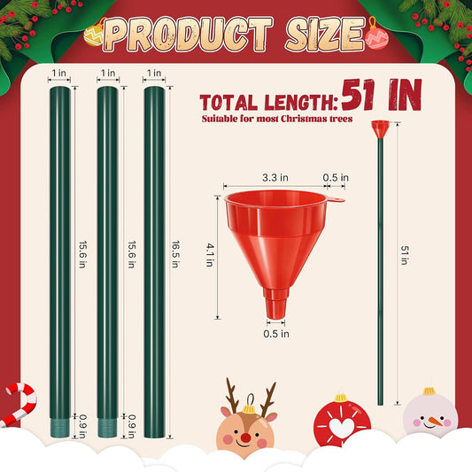 Christmas Tree Watering Funnel Longer Tree Funnel Watering Spout Tree Watering Device Christmas Tree Long Funnel Watering System Xmas Plant Watering Tool for Large Indoor Outdoor Plants (1)