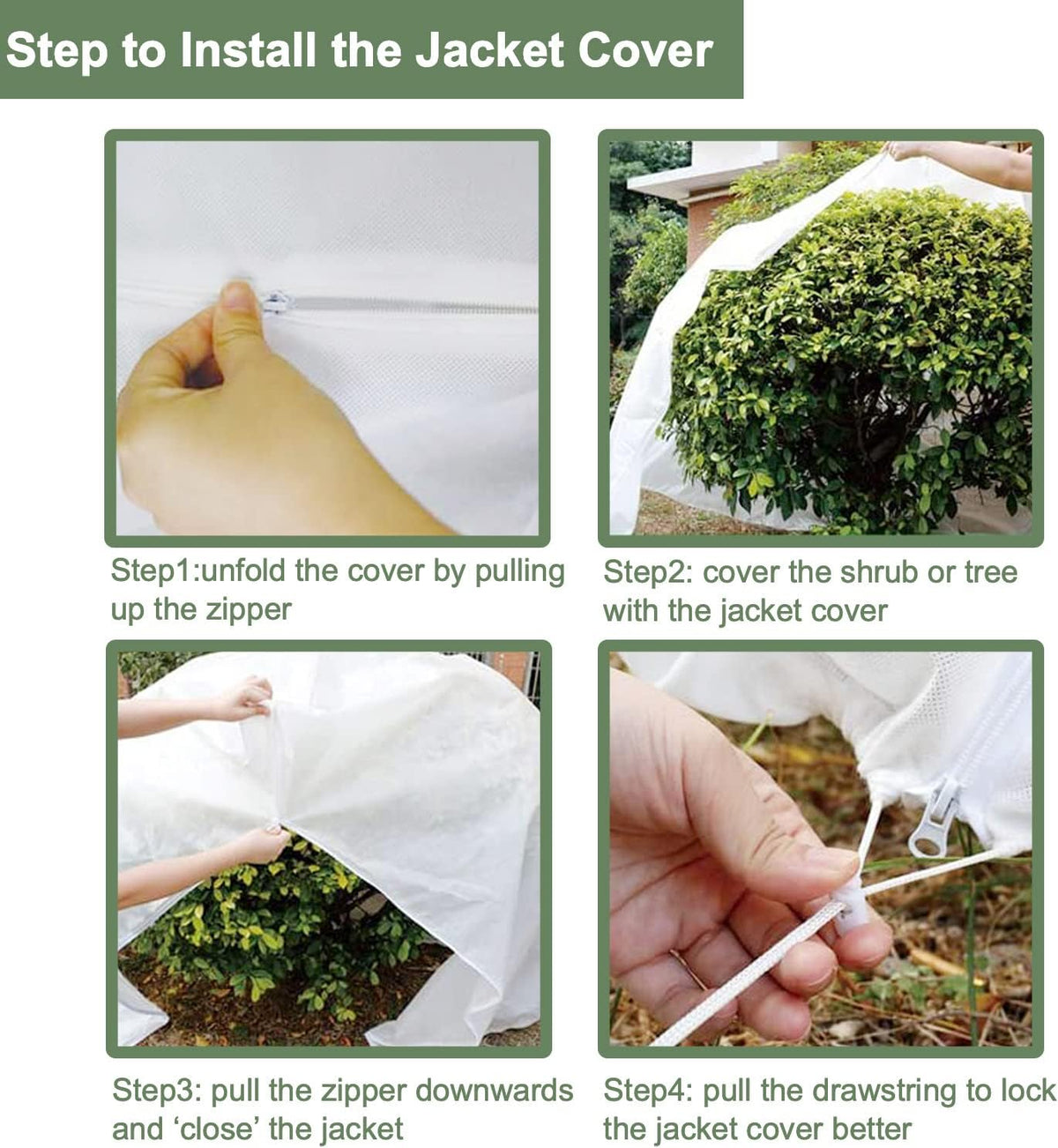 Plant Covers Freeze Protection 10 ft x 10 ft Floating Row Cover 1.5 oz/yd² Garden Fabric Plant Cover for Winter Frost/Sun Pest Protection (10FT X 10FT)