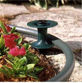 Hose Guide Spike - Keeps Garden Hose Out of Flower beds - Zinc Coated Rust Free Long Metal Spike - Sturdy Heavy Duty Design - Color Blends with Yard (1)
