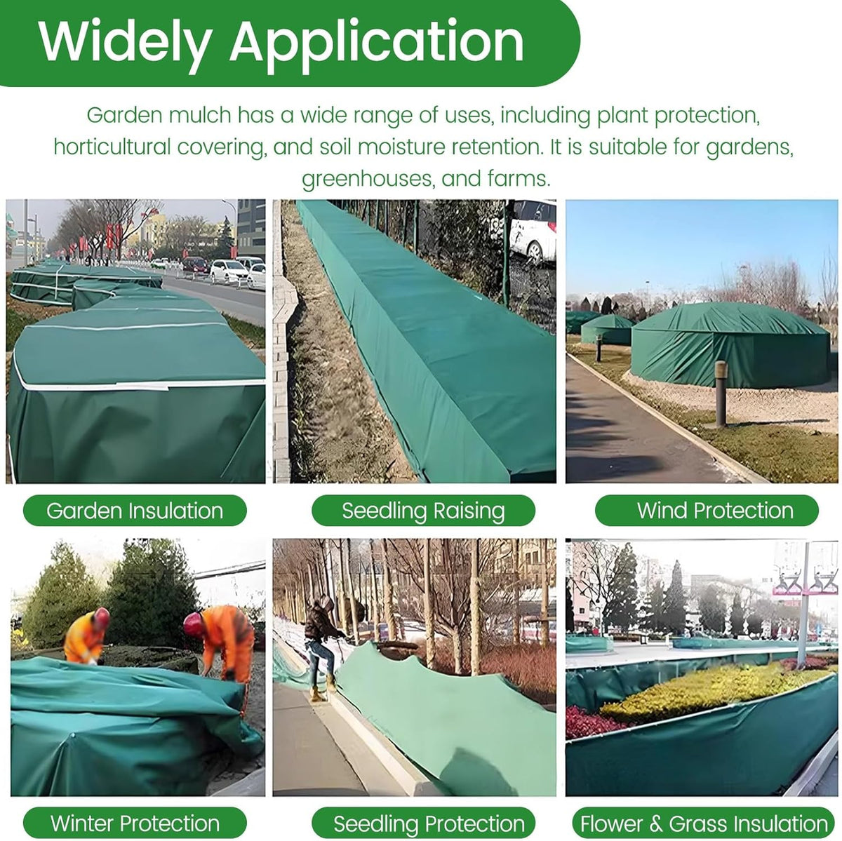 Insulated Plant Covers for Winter, All-Weather Floating Row Cover for Outdoor Garden Bush Plants, Green Planket Frost Protection Plant Cover Reusable Easy to Cut(3.2x328ft/1x100m)