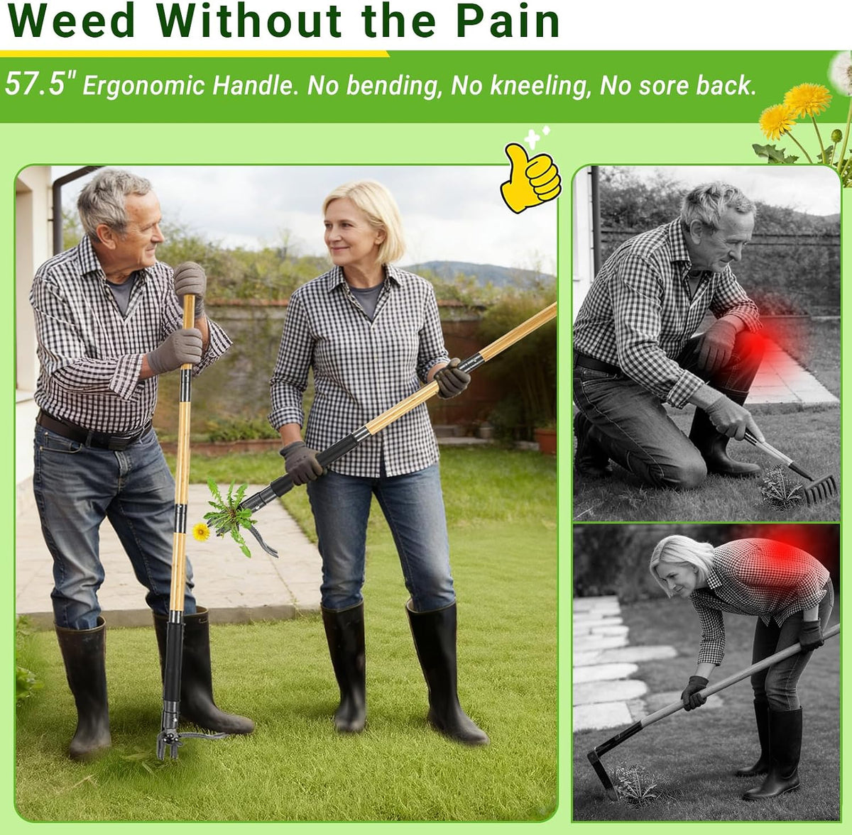 Weed Puller Tool for Garden Lawn Yard, 43.5"
