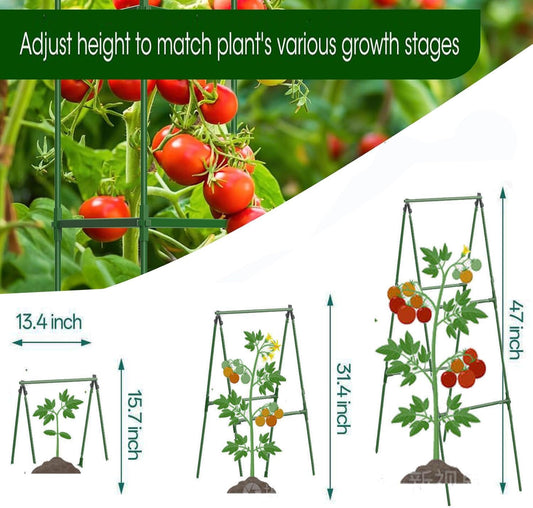 Small Size Garden Cucumber Trellis for Climbing Plants Outdoor, 47x16 inch A Frame Cucumber Trellis for Garden Raised Bed, Plant Support for Vegetable Vine Pea Bean, with Netting