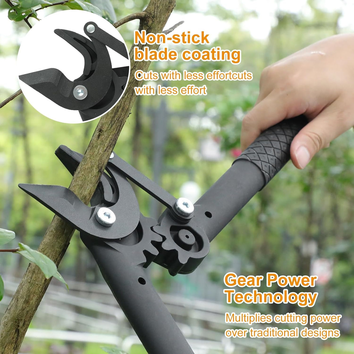 3 Piece Garden Tool Set, Lopper, 360° Grass Shears & Retractable Saw