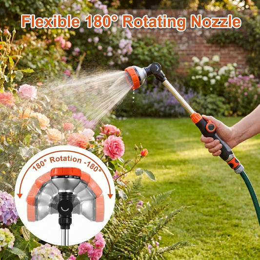 18 Inch Watering Wand for Garden Hose with 8 Spray Patterns