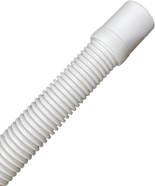 48" Pool Style White Leader Hose Replacement for Hayward, Kreepy, AquaBug and Most Automatic Suction Pool Cleaners, 48” x 1-1/2”