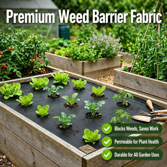 4ft x 300ft Weed Barrier Fabric, Heavy Duty Landscape Fabric