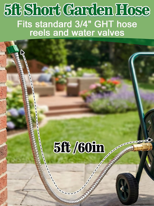 5ft Short Garden Leader Hose with Male to Female Connector