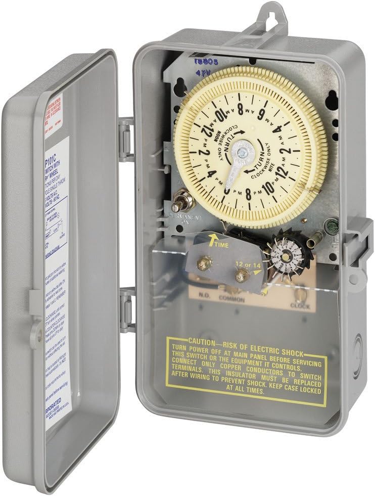 T8805P101C SPST 125-Volt Mechanical Cycle and Irrigation Timer Switch with 14 Day Skipper and 3R Plastic Indoor/Outdoor Enclosure