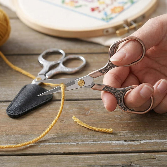 embroidery scissors- 5 Inch Precision Scissors-2 pack,small razor Sharp Blade Shears for craft Crochet sewing school paper cutting…