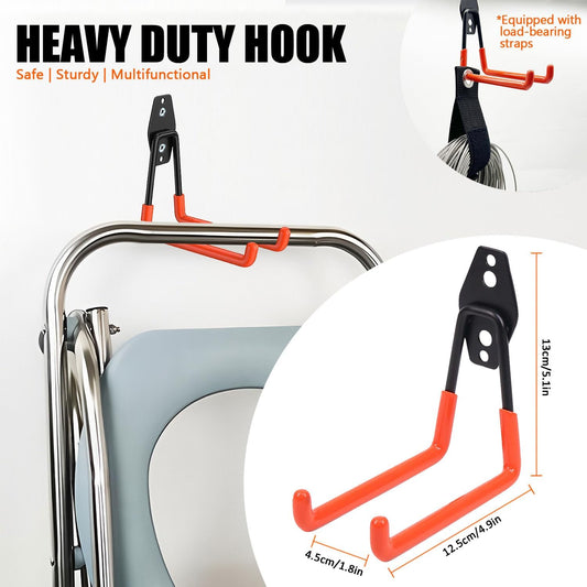 Heavy Duty Garage Storage Hooks 2 Pack Garage Tool Organizer Wall Mount
