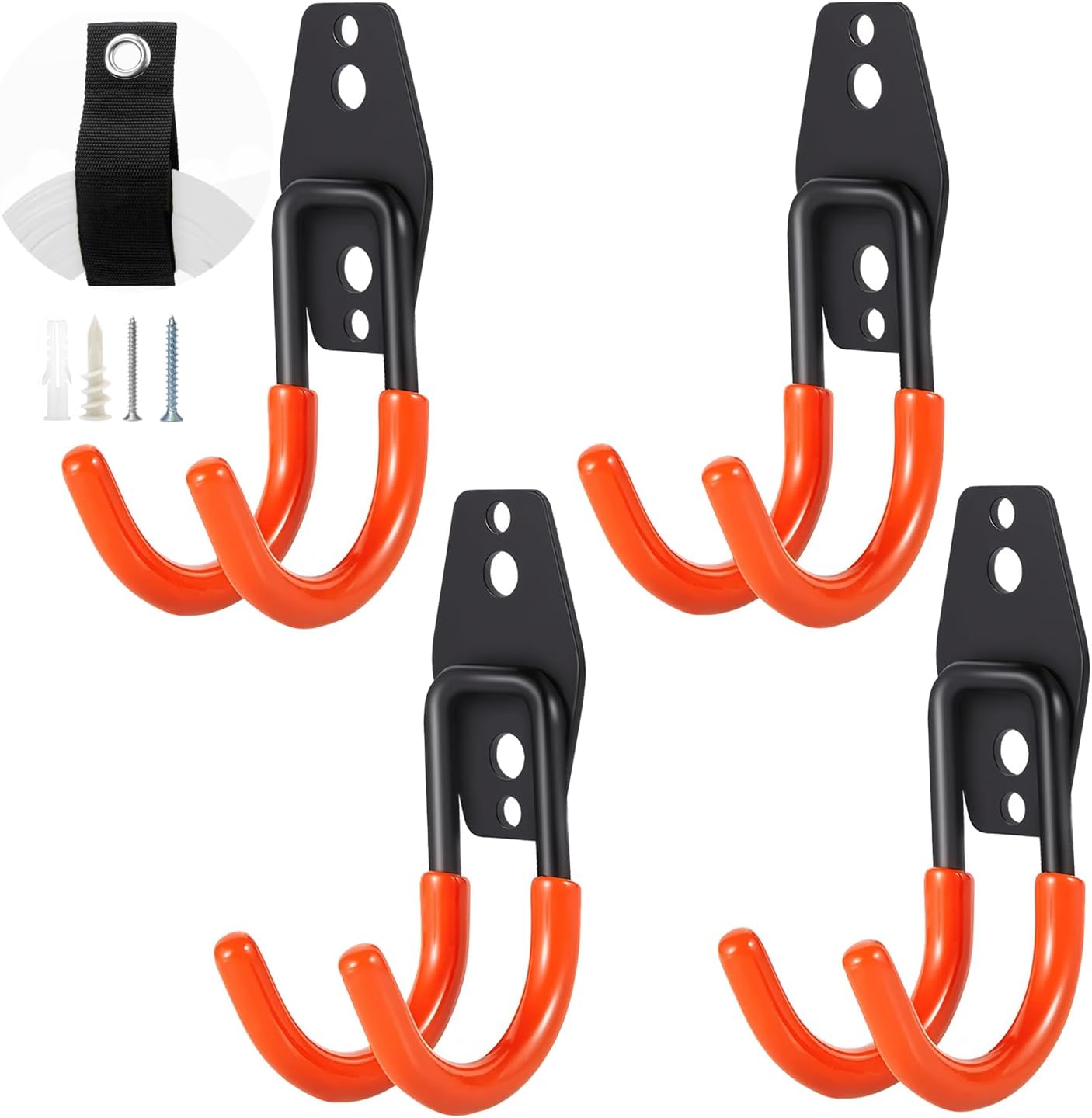 Heavy Duty Garage Storage Hooks 2 Pack Garage Tool Organizer Wall Mount