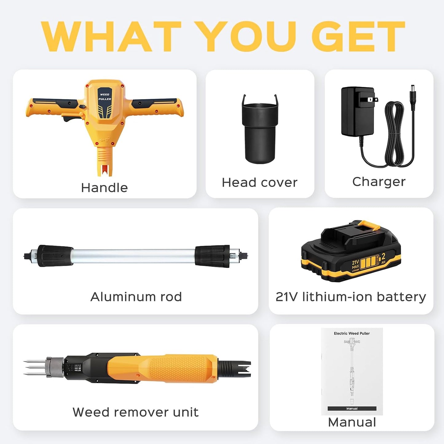 Weed Puller Tool, 21V Powerful Garden Tools Electric Weeding Tool