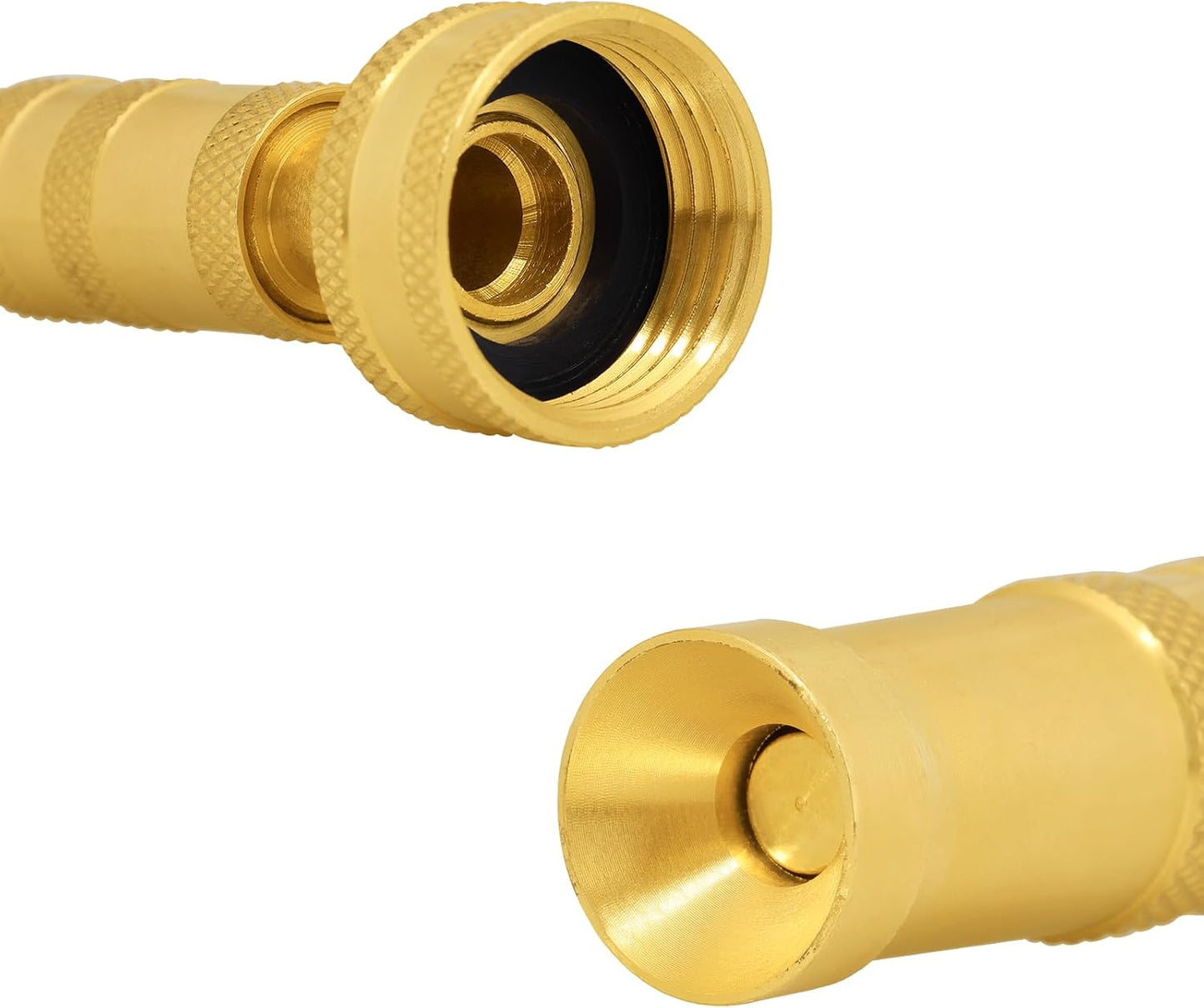 Adjustable High Pressure Garden Hose Nozzle - Brass Sprayer with Ball Valve, 3/4 GHT Thread for Car Washing, Garden Watering & Heavy Duty Cleaning