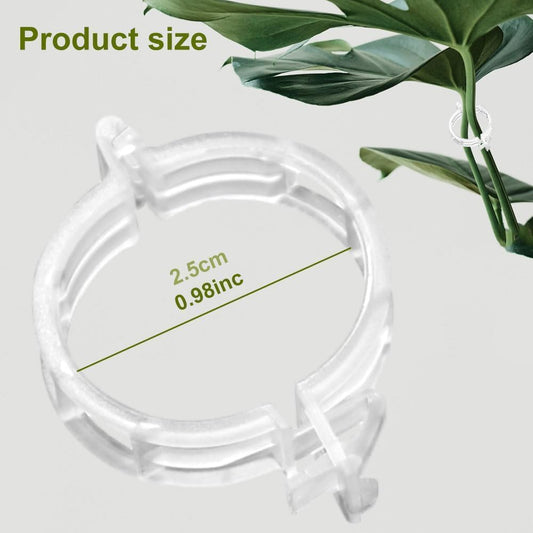 50 PCS Secured Plastic Plant Clip, Plant Support Clips, Garden Clips for Climbing Plants, Plastic Trellis Clips Plant Support Clips Tomato Grape Vine Vegetables Plant Fixing Clips (50, White)