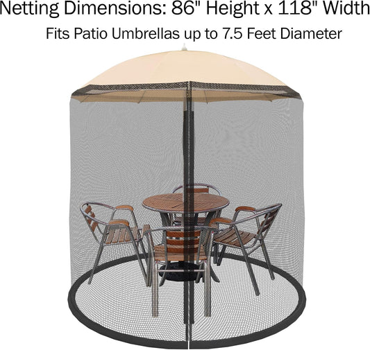 Bug Screen Mosquito Net for Patio Umbrellas