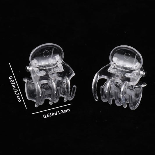 50Pcs Plant Orchid Clips Flowers Support Clear Fixer for Garden Vine Stem Plants Climbing Clasp Transparent 6 Claws Orchid Clips Plastic Butterfly Plant Support Structures