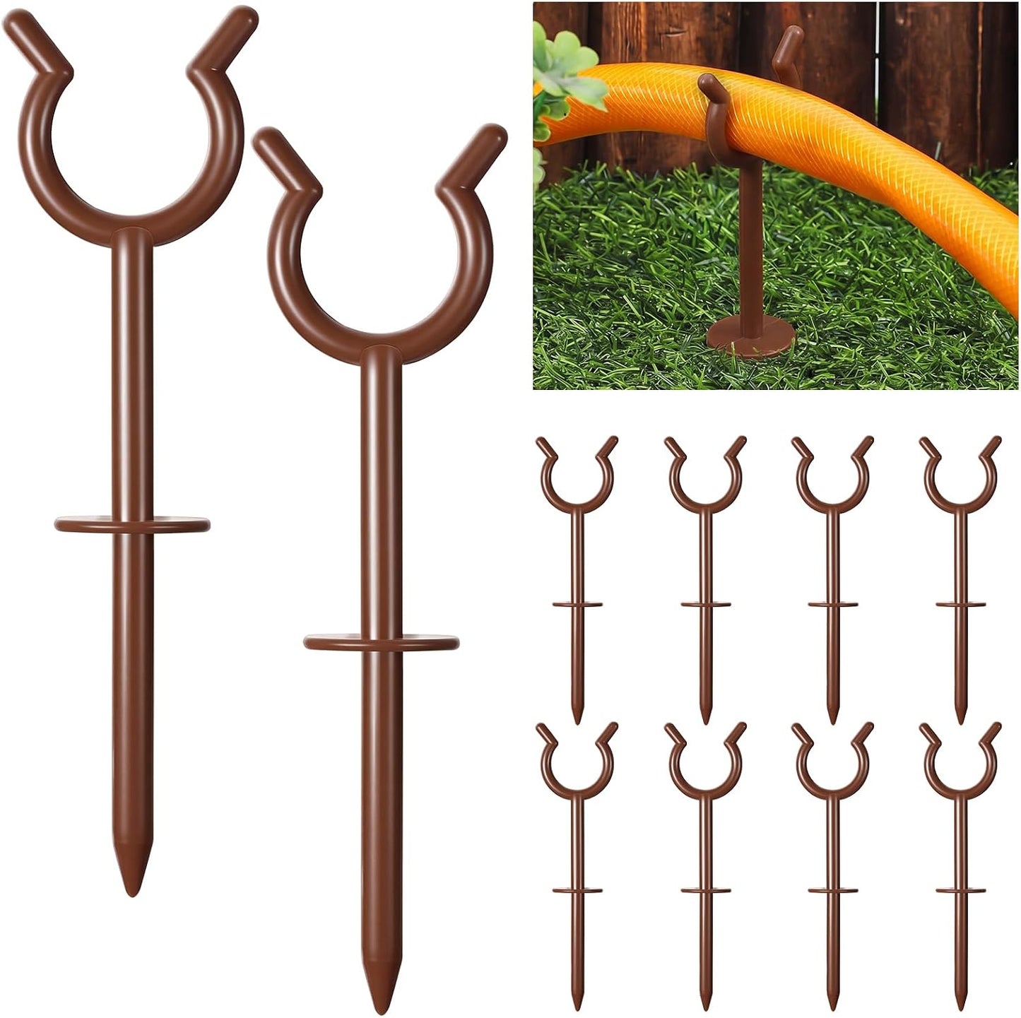 30 Pcs 3/4'' Garden Hose Guide Stakes for Yard Lawn, Black