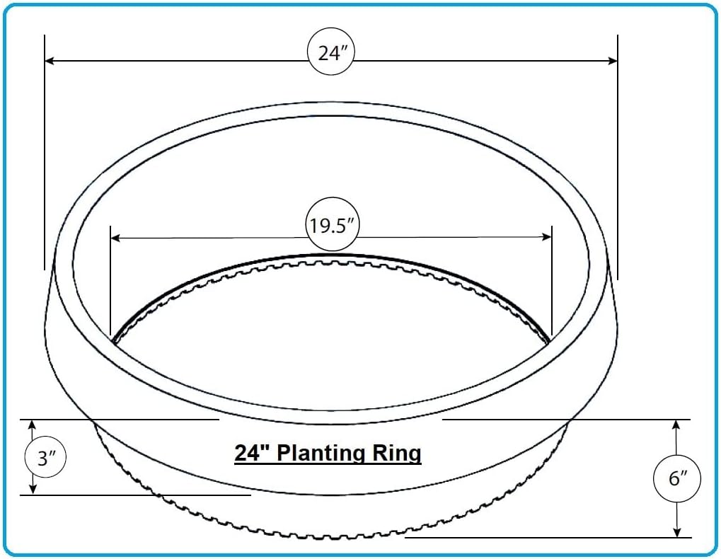 6-Pack 24-inch Tree Planting Rings – Deep Root Watering Basin & Edging.