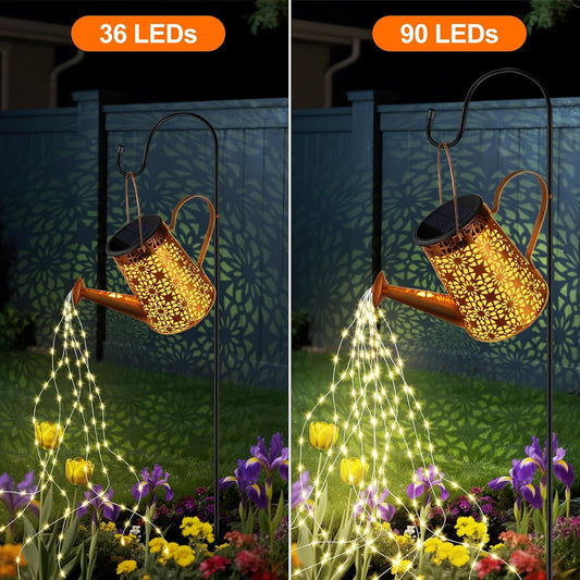2PCS Solar Watering Can with Lights, Solar Lights Outdoor