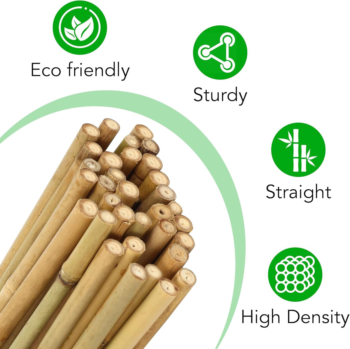 6 Pack Bamboo Trellis 24 Inches for Climbing Plants, Fan-Shaped Bamboo Plant Trellis Cucumber Tomato Trellis with 50pcs Twist Ties for Outdoor and Indoor Potted Plants