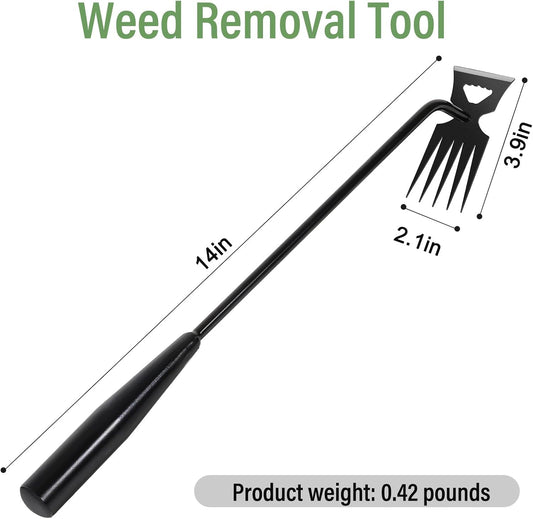 Weed Remover Tool,New Durable Garden Weeding Tools,Portable Garden Weeder Tool for Vegetable Gardening Backyard Farm Planting & Weeding (Black Handle)