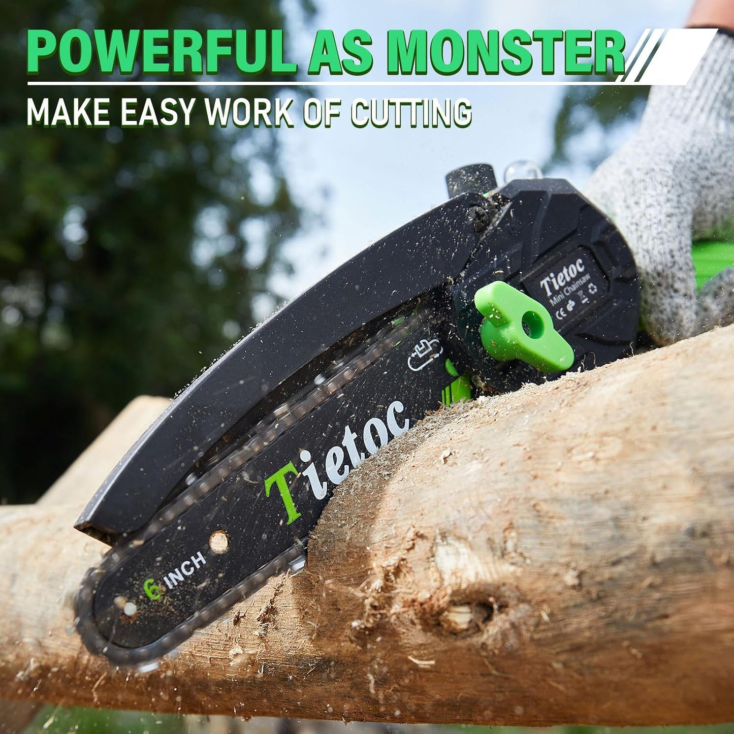 Chainsaw 6 Inch Mini Electric Chainsaw Cordless Battery Powered, Hand Held Saw for Wood/Trees Trimming, Tools for Household and Garden, Chain Saw Gift for Men Dad Husband Fathers Gardener 2026