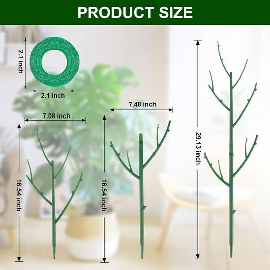 5 Pack Stackable Monstera Plant Support Stakes for Indoor & Outdoor Plants, Garden Accessories for Climbing & Potted Plants, Plant Sticks for Vine Training & Stem Stabilization