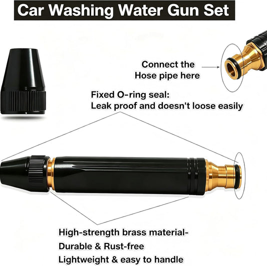 Car Washing Water Gun Set,Washing Water Gun Set,High Pressure Hose Nozzle,Multi Function Lawn & Garden Watering Sprayer,Heavy Duty Garden Hose Nozzle,Spray Nozzles for Cleaning Yard Pets Car