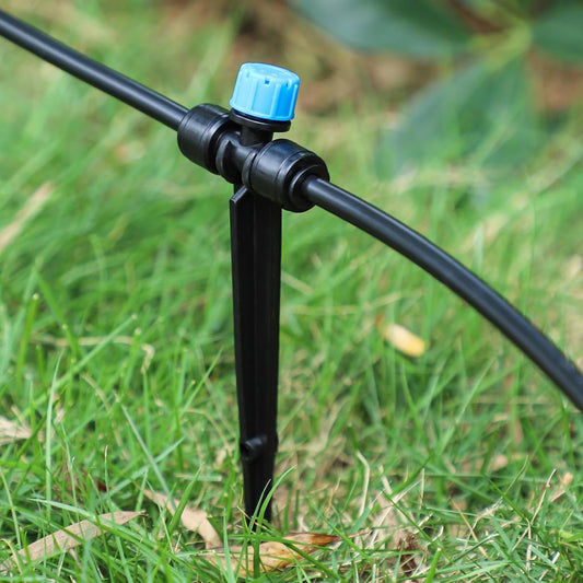 30 Pack 1/4 Inch Drip Irrigation Stakes, Plastic 1/4 Drip Irrigation Tubing Stakes for Secure Tubing Fixation, Garden Hose Support Stakes for Vegetable Flower Beds Lawn Supplies