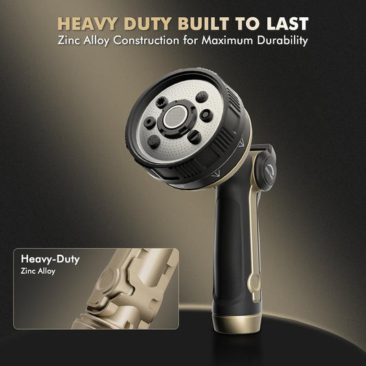 Metal Garden Hose Nozzle Heavy Duty, Water Hose Nozzle for Outdoor