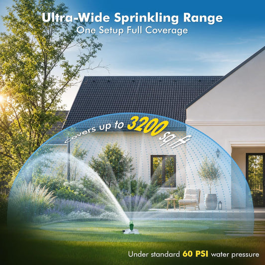 Turbo Oscillating Sprinkler, Irrigation Sprinklers for Large Yard