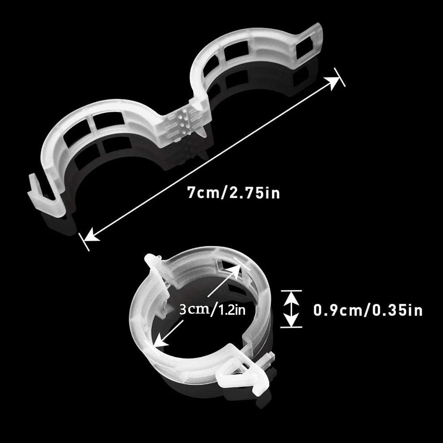200 Pcs Plastic Trellis Plant Support Clips for Support, Grape and Tomato Vine, Vegetables Plants, Garden Clips to Grow Upright Makes Plants Healthier