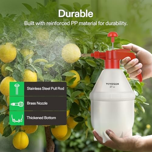 50oz Pump Sprayer, Handheld Garden Water Sprayer Bottle